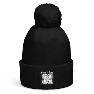 Pom Pom Beanie Black